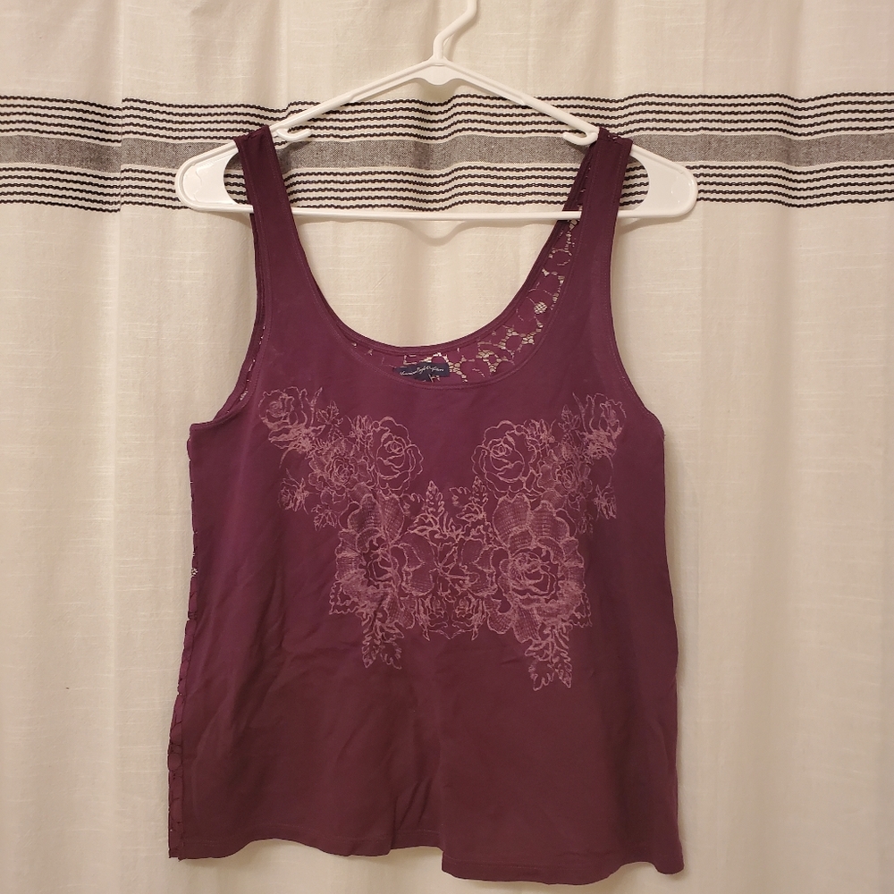 American Eagle Floral Tank Top Size M